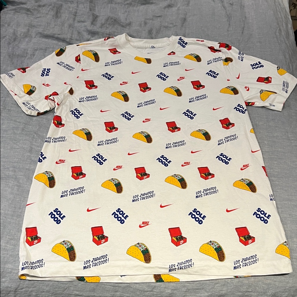 Nike White T Shirt Mens Lg Sole Food Tacos Shoebox Los Zapatos Mas Frescos!